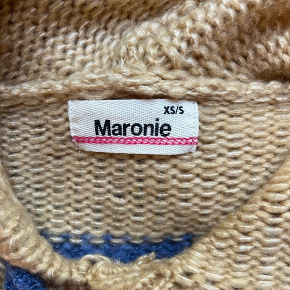 Colorful Striped Sweater with Hood, Maronie - Picture 5 of 6